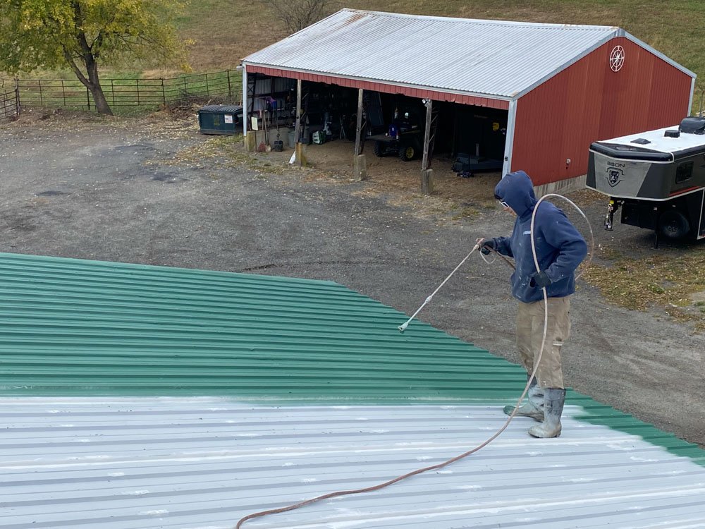 new roof coating by Engelmann Construction